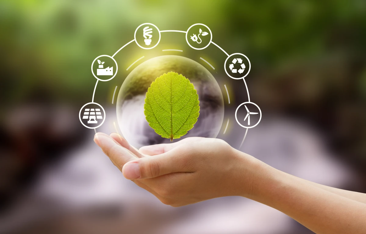 Sustainable energy concept illustration